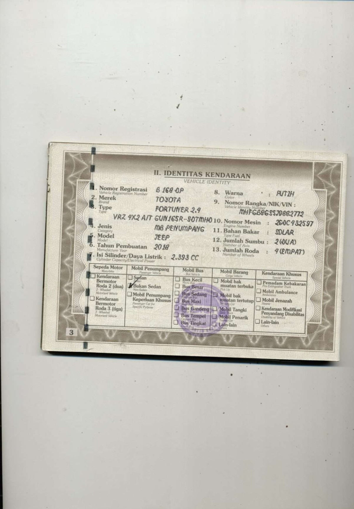 TOYOTA  FORTUNER  2.4 VRZ