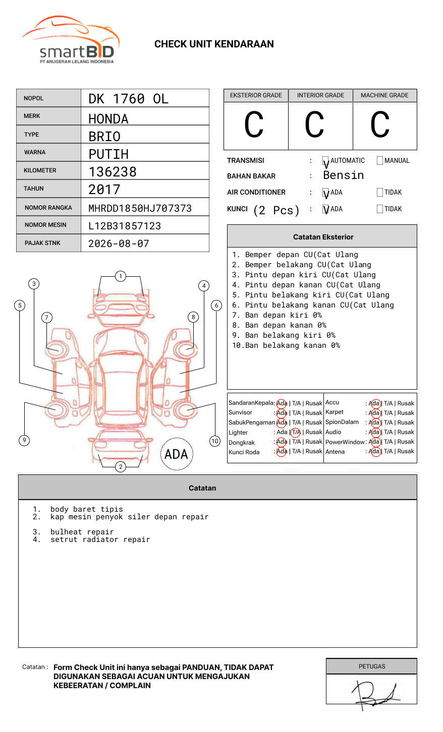 HONDA BRIO SATYA 1.2 E