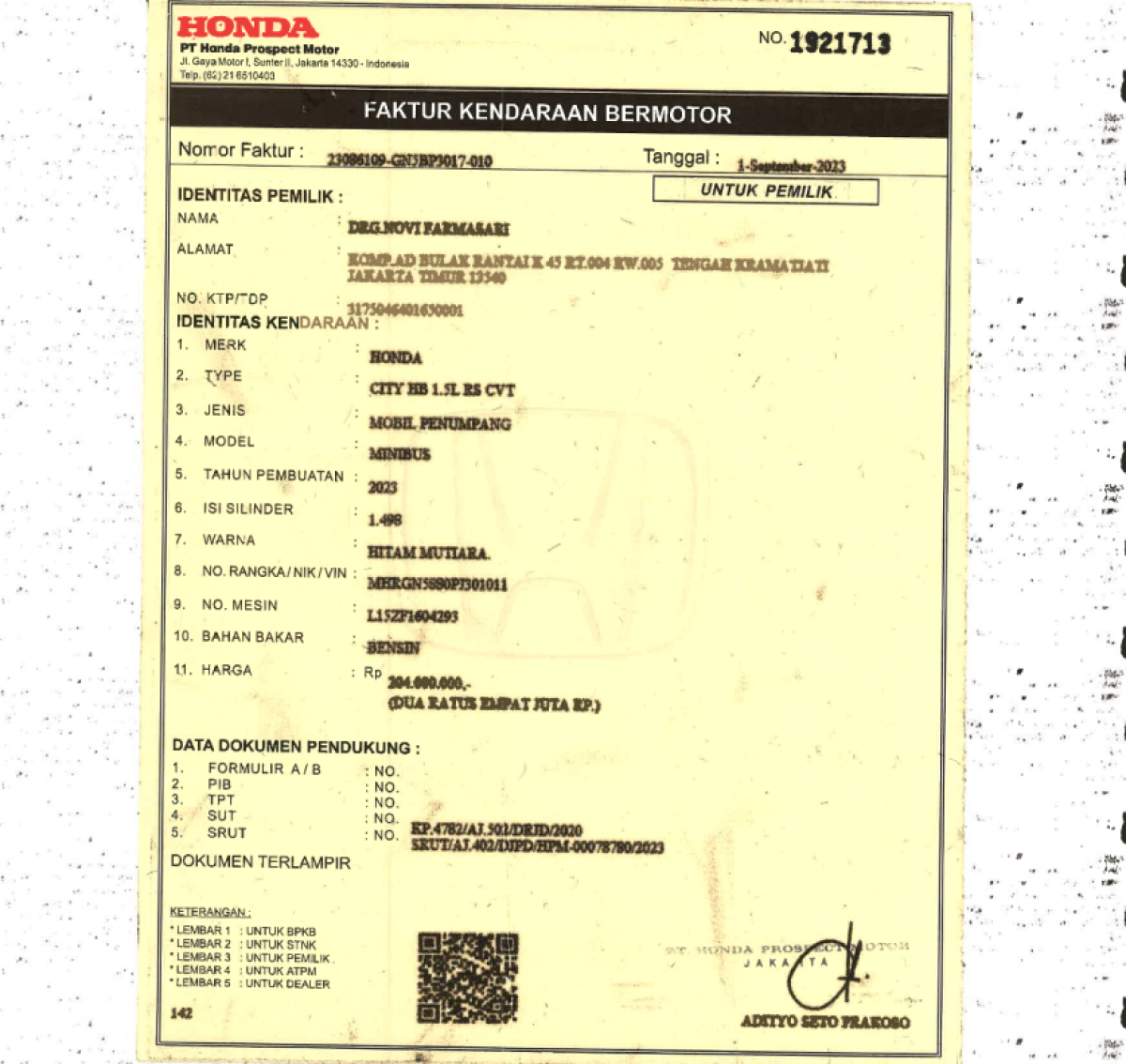 HONDA CITY HB 1.5L RS