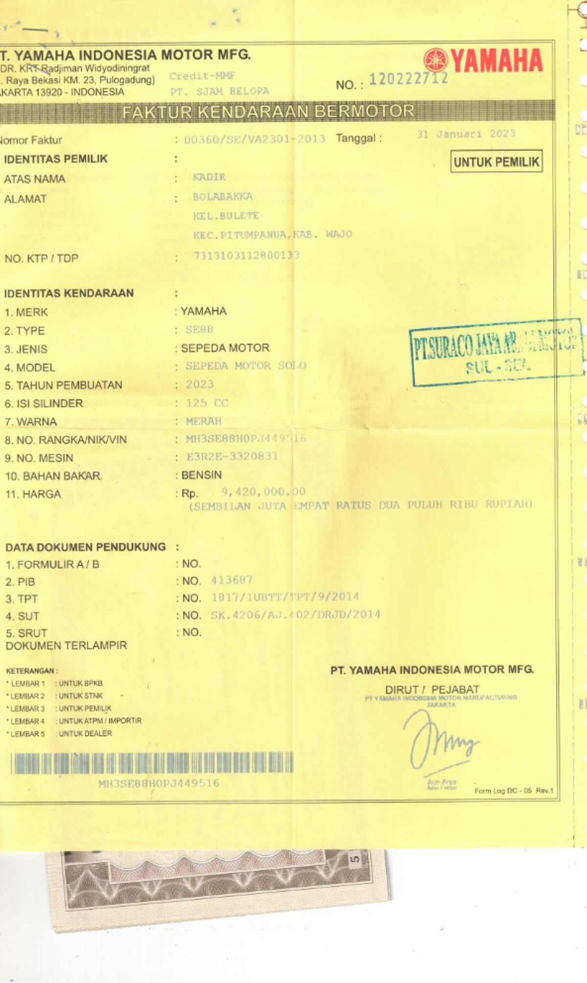 YAMAHA MIO M3 125 BLUE CORE