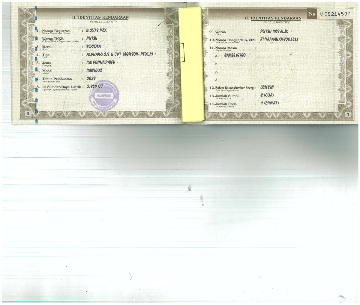 TOYOTA ALPHARD 2.5 G