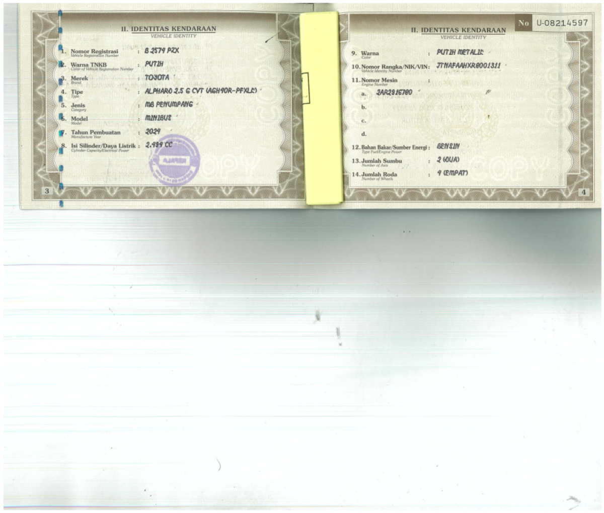 TOYOTA ALPHARD 2.5 G