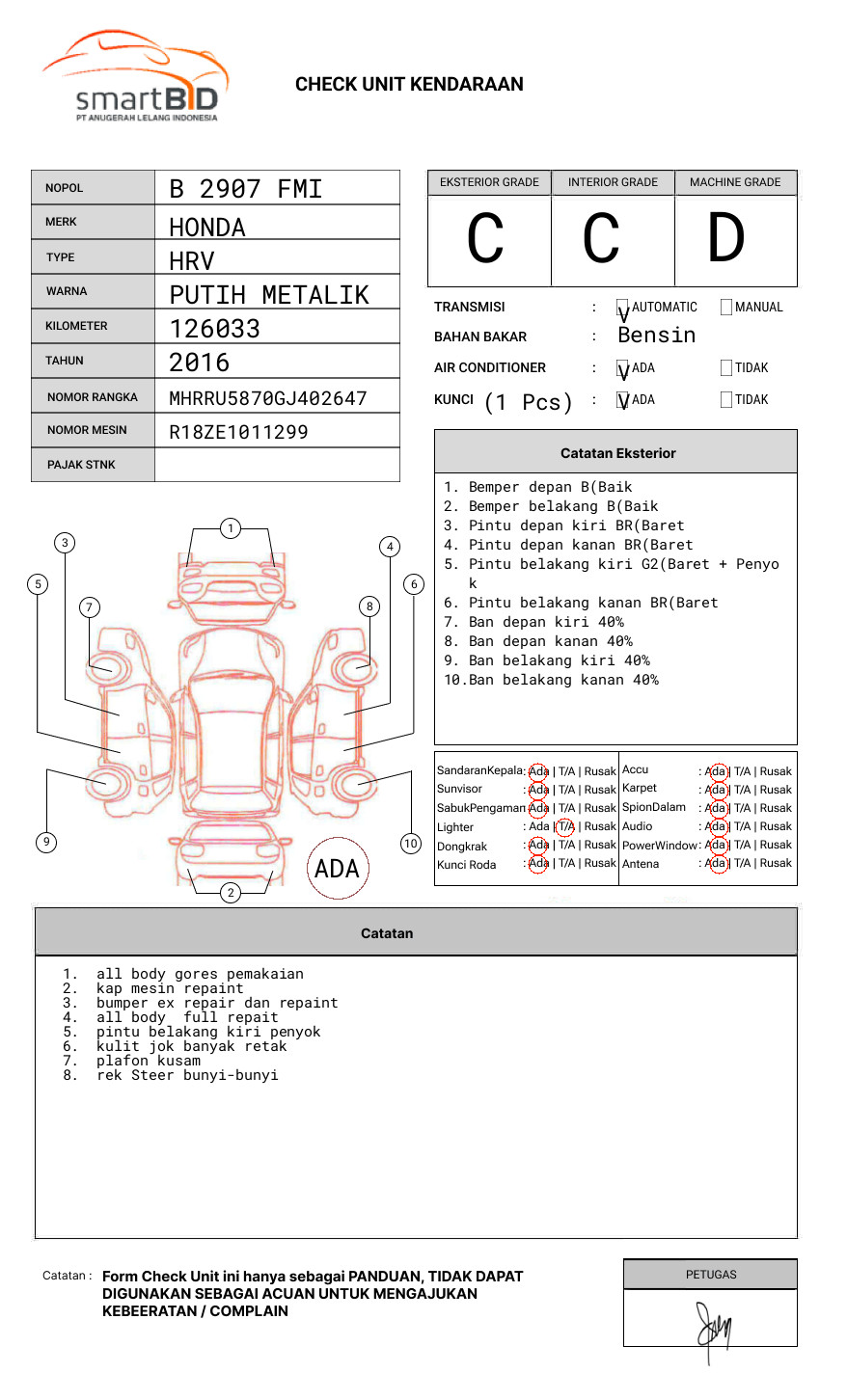 HONDA  HRV  RU5 1.8 RS