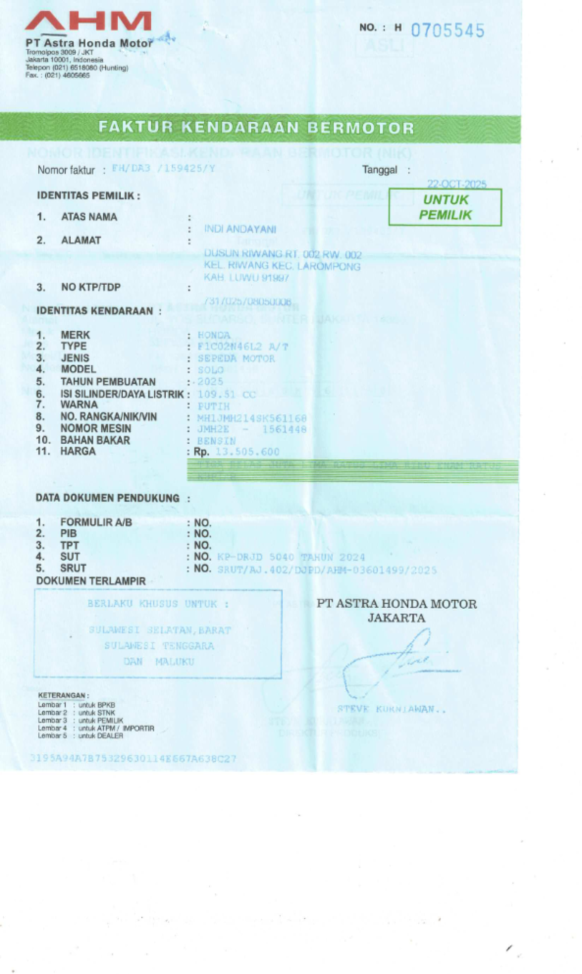 HONDA SCOOPY PRESTIGE