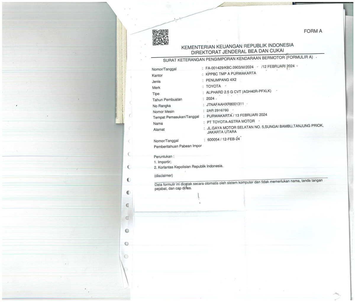 TOYOTA ALPHARD 2.5 G