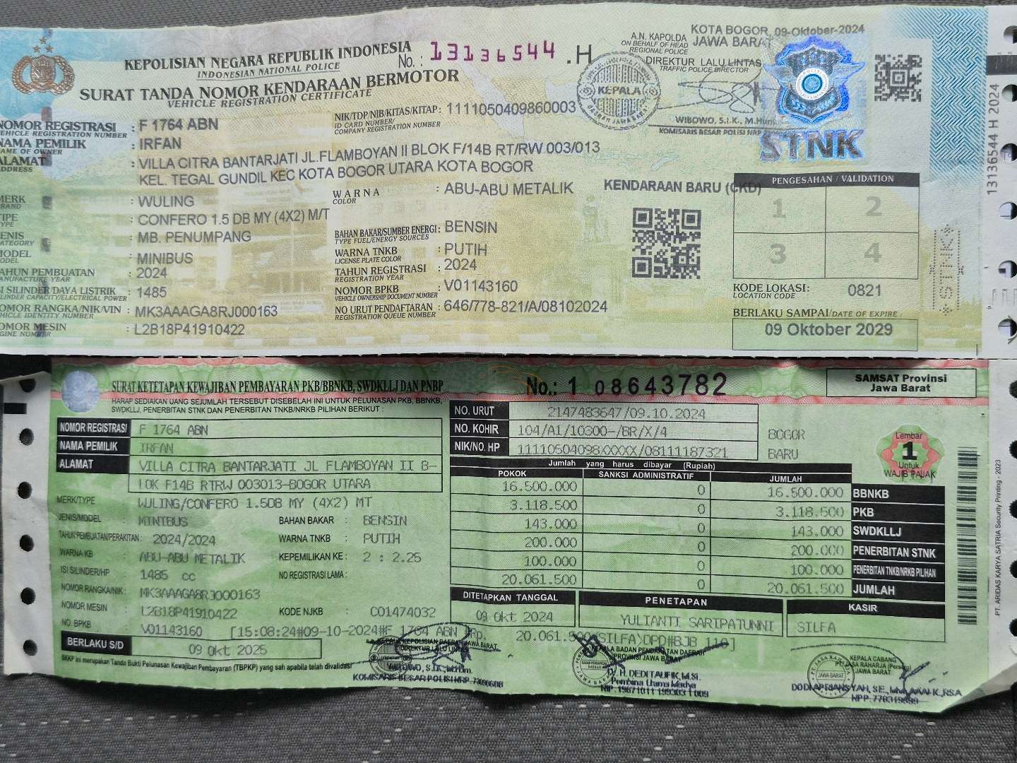 WULING CONFERO 1.5 DB MY (4X2)