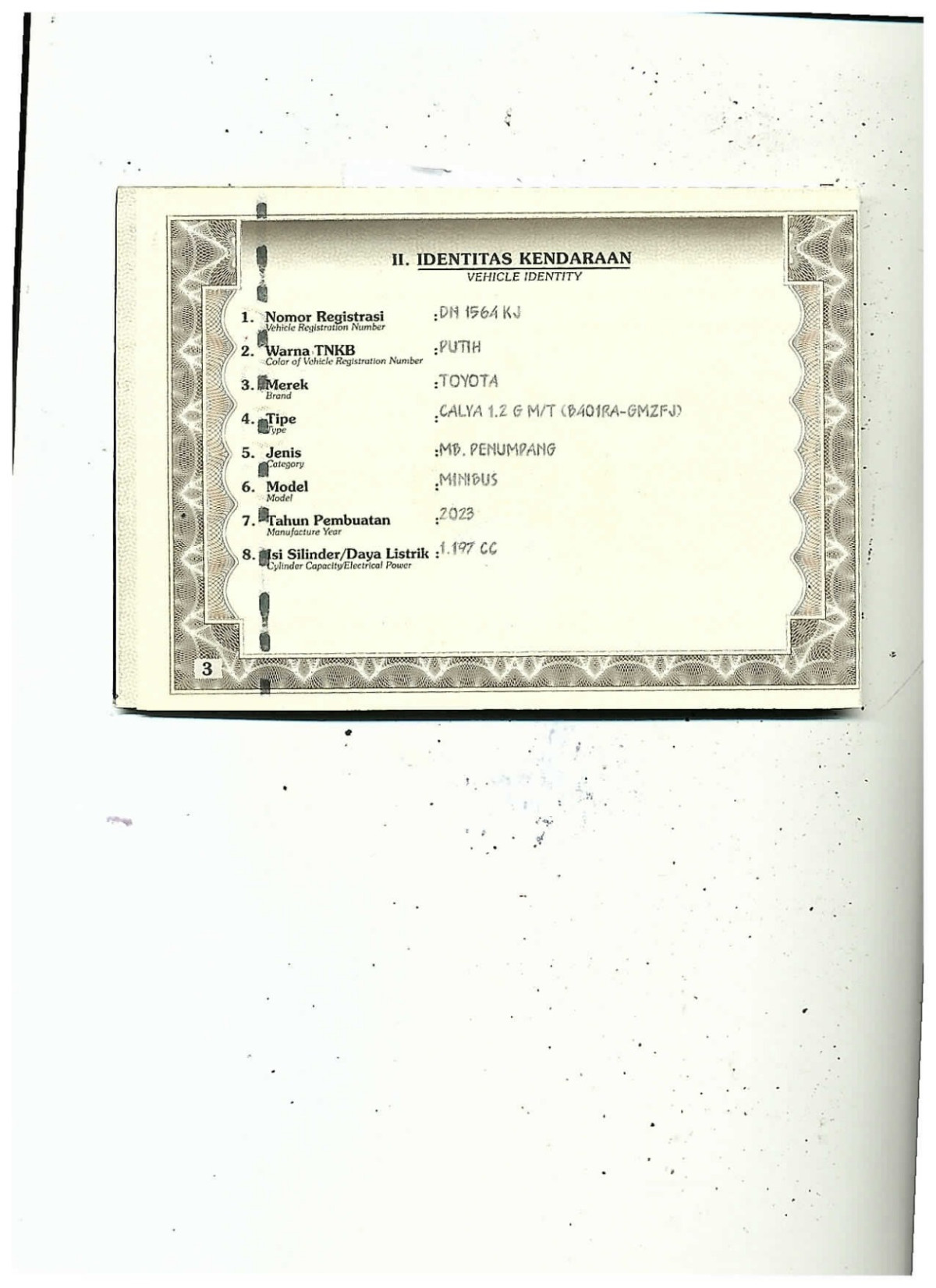 TOYOTA CALYA 1.2 G M/T