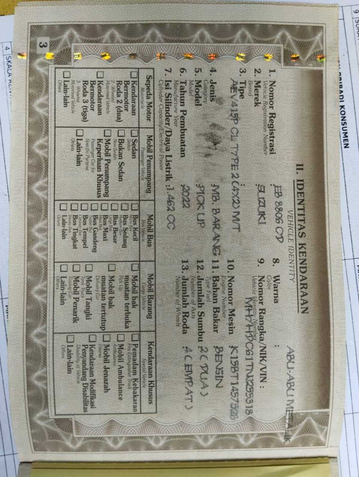 SUZUKI  CARRY  CL PICK UP