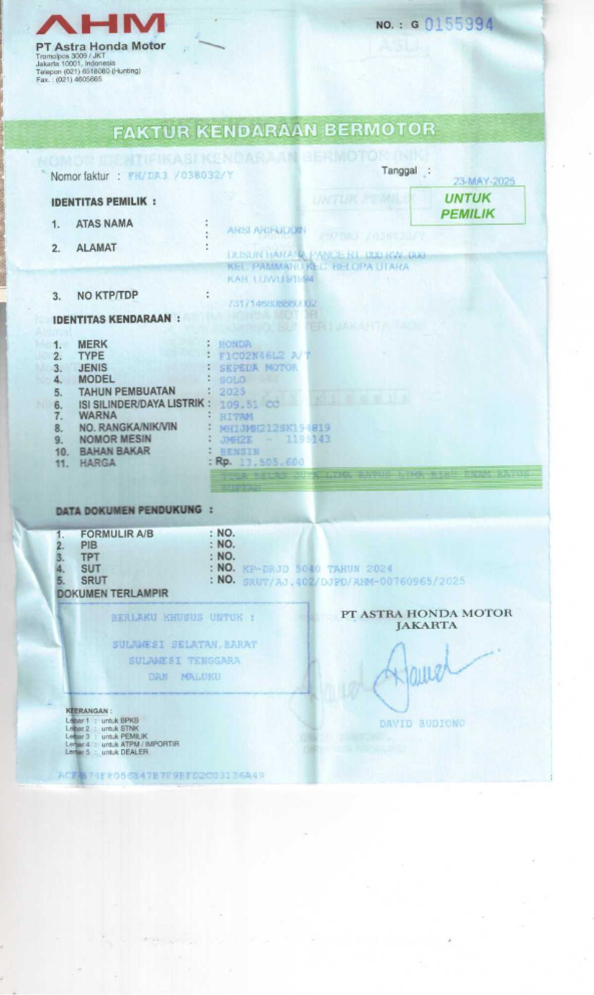 HONDA SCOOPY PRESTIGE