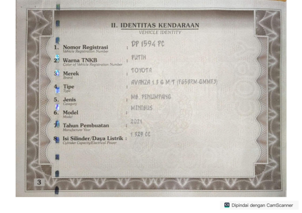 TOYOTA  AVANZA  1.3 G