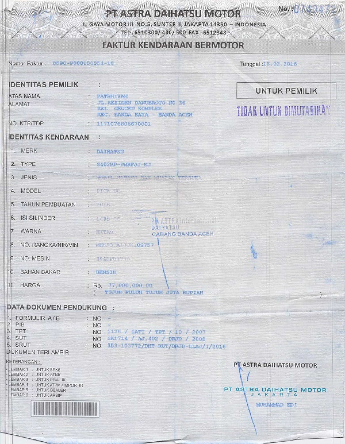 DAIHATSU  GRAN MAX  PICK-UP