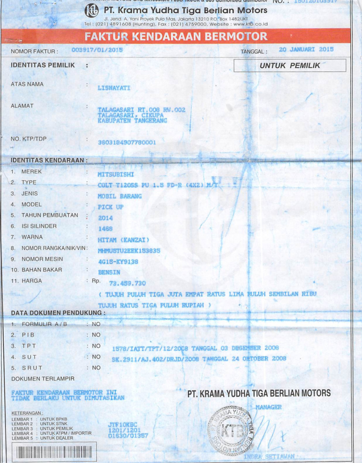 MITSUBISHI COLT T 120 SS 1.5 PU