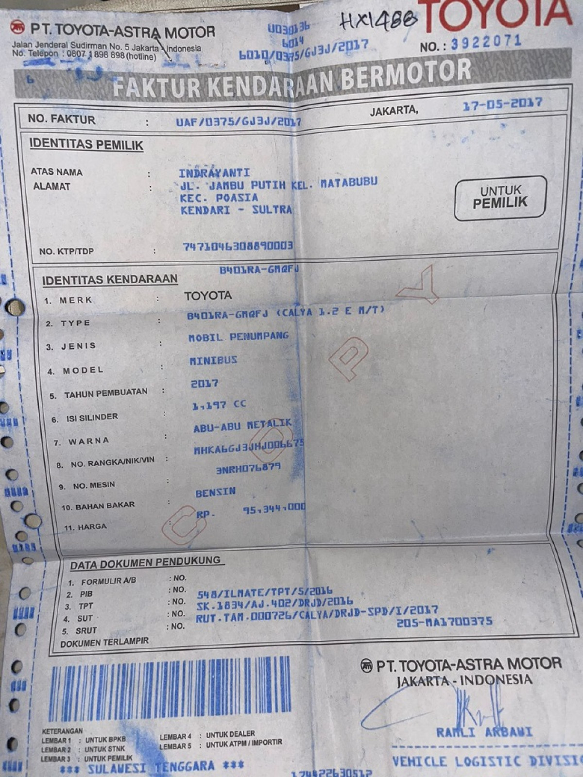 TOYOTA CALYA 1.2 E M/T