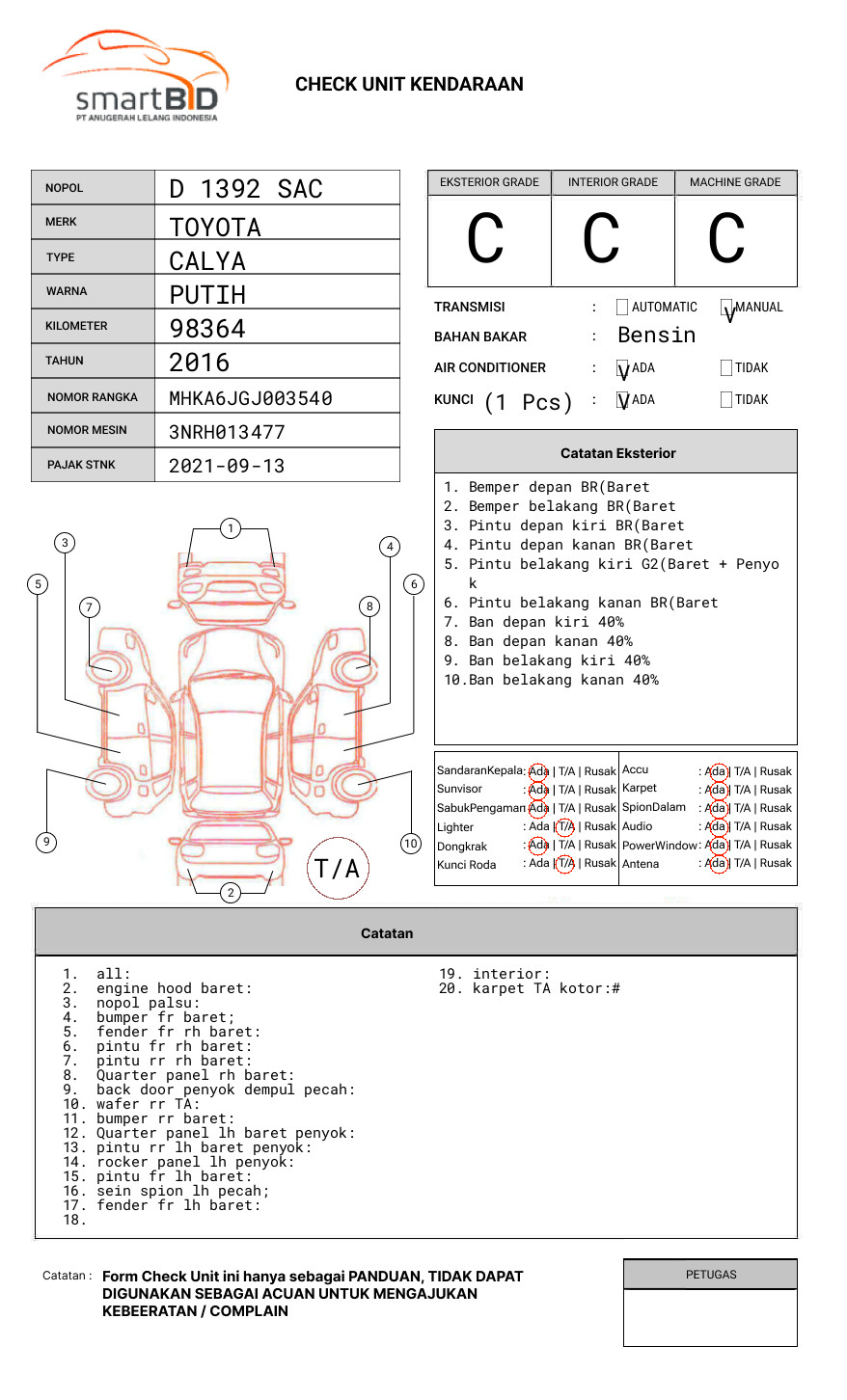 TOYOTA CALYA 1.2 G M/T