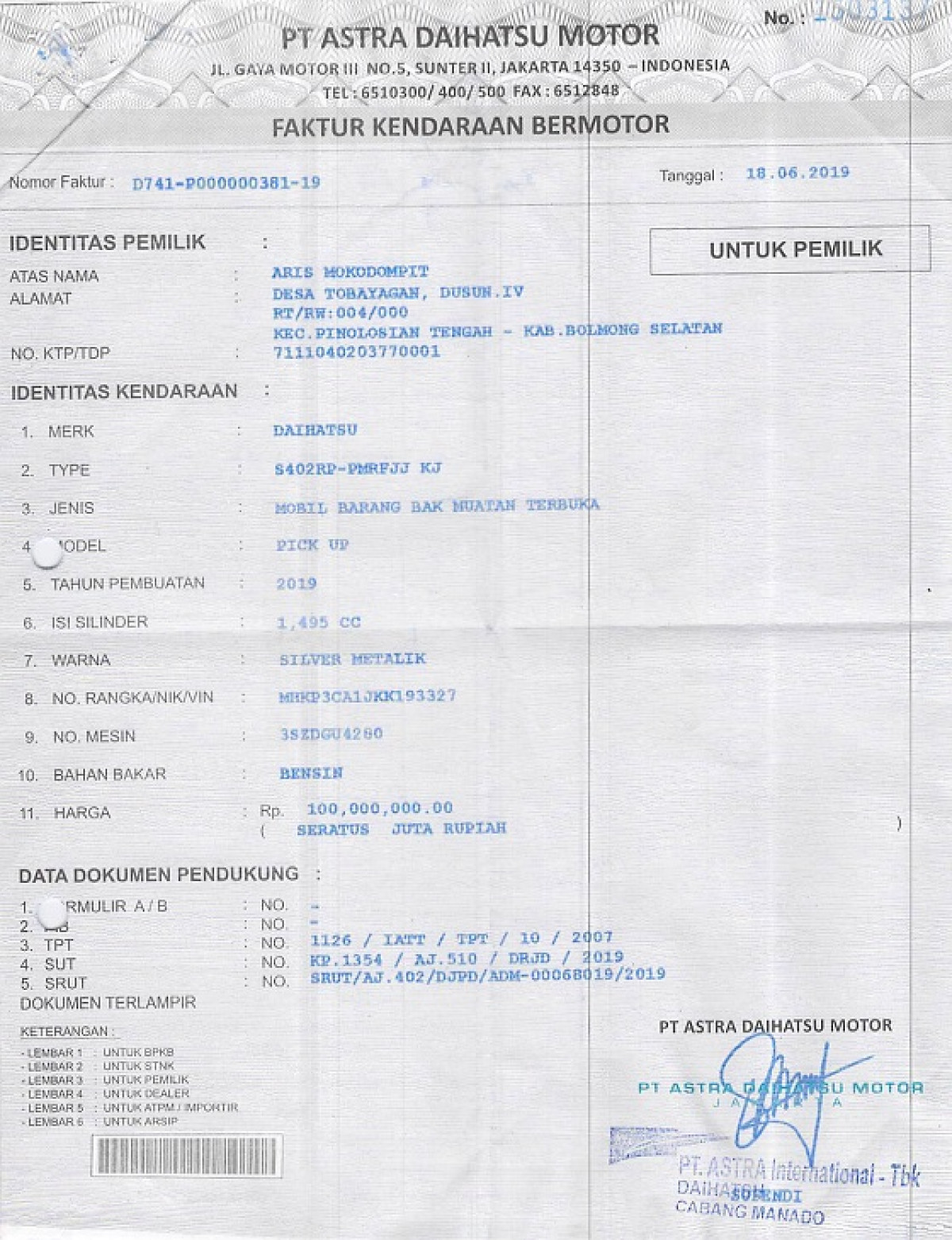 DAIHATSU GRAN MAX PICK-UP 1.5