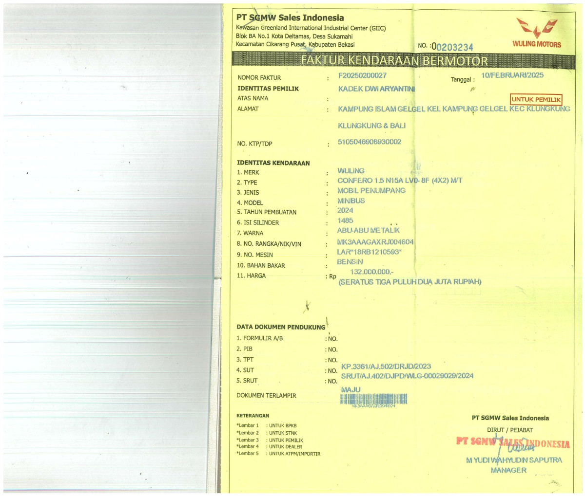 WULING  CONFERO  1.5 (4X2)