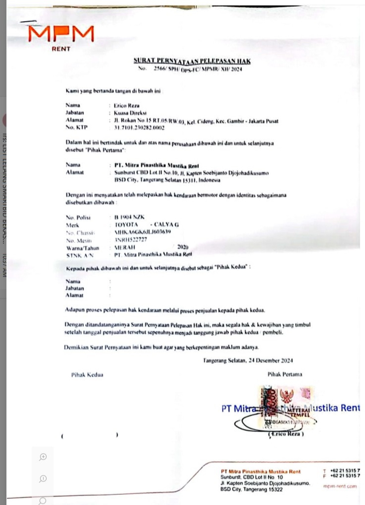 TOYOTA CALYA 1.2 G A/T