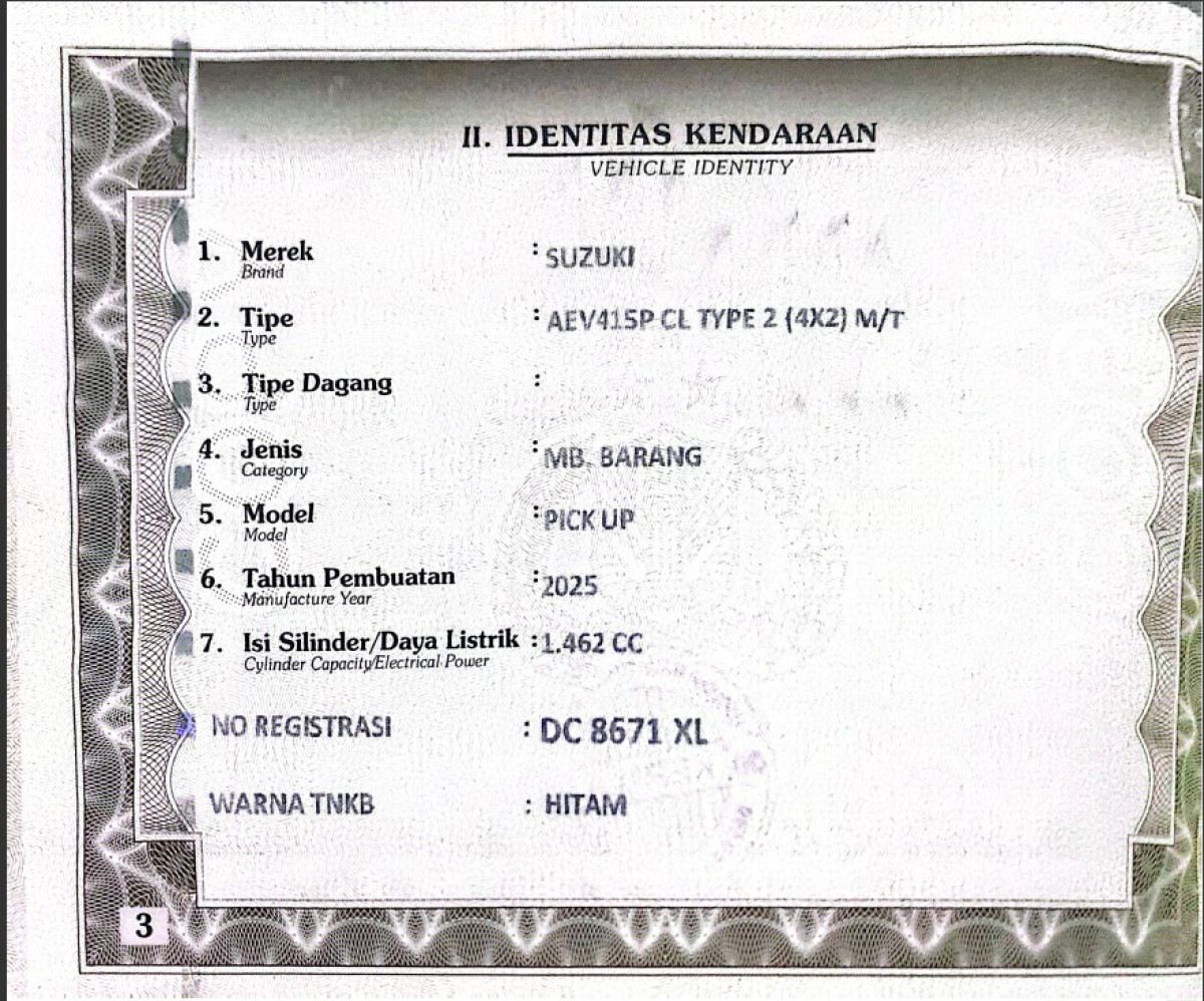 SUZUKI  CARRY  CL PICK UP