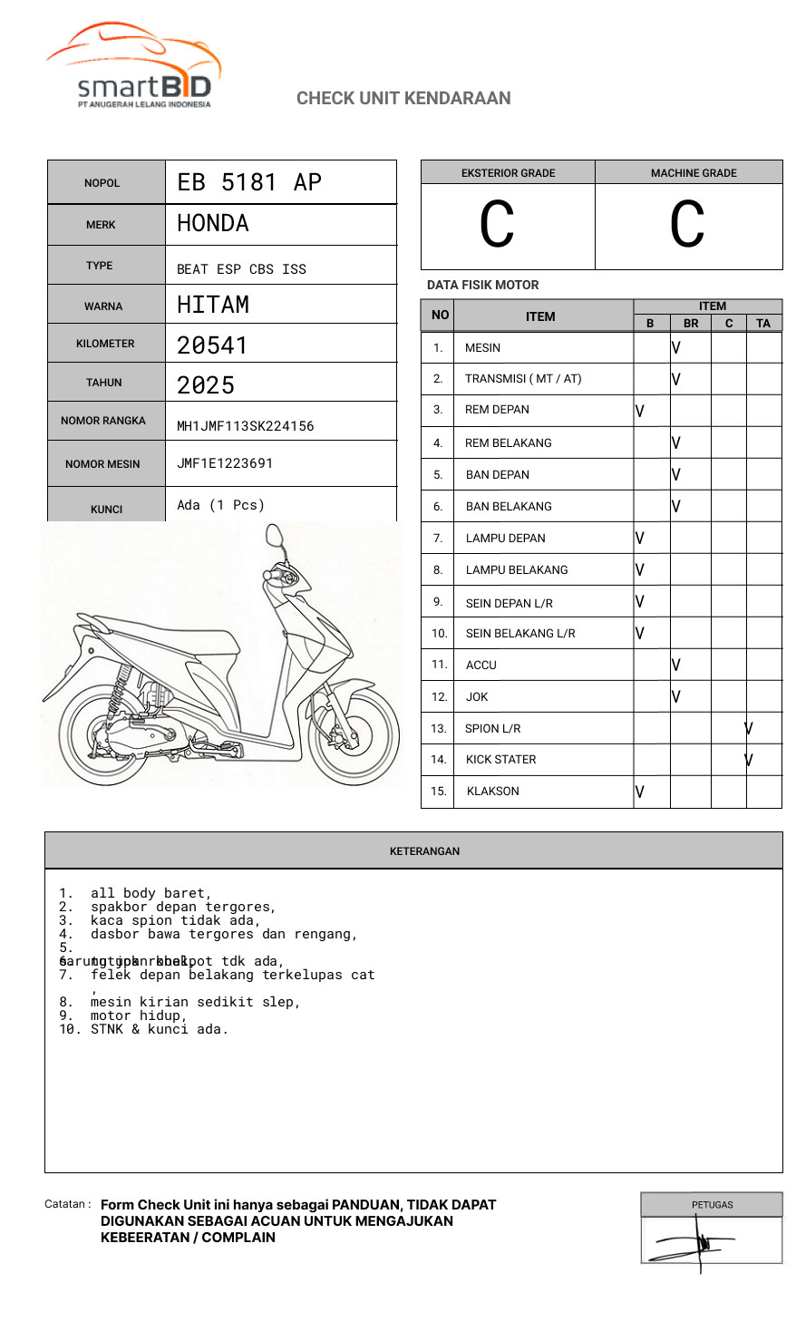 HONDA BEAT ESP CBS ISS