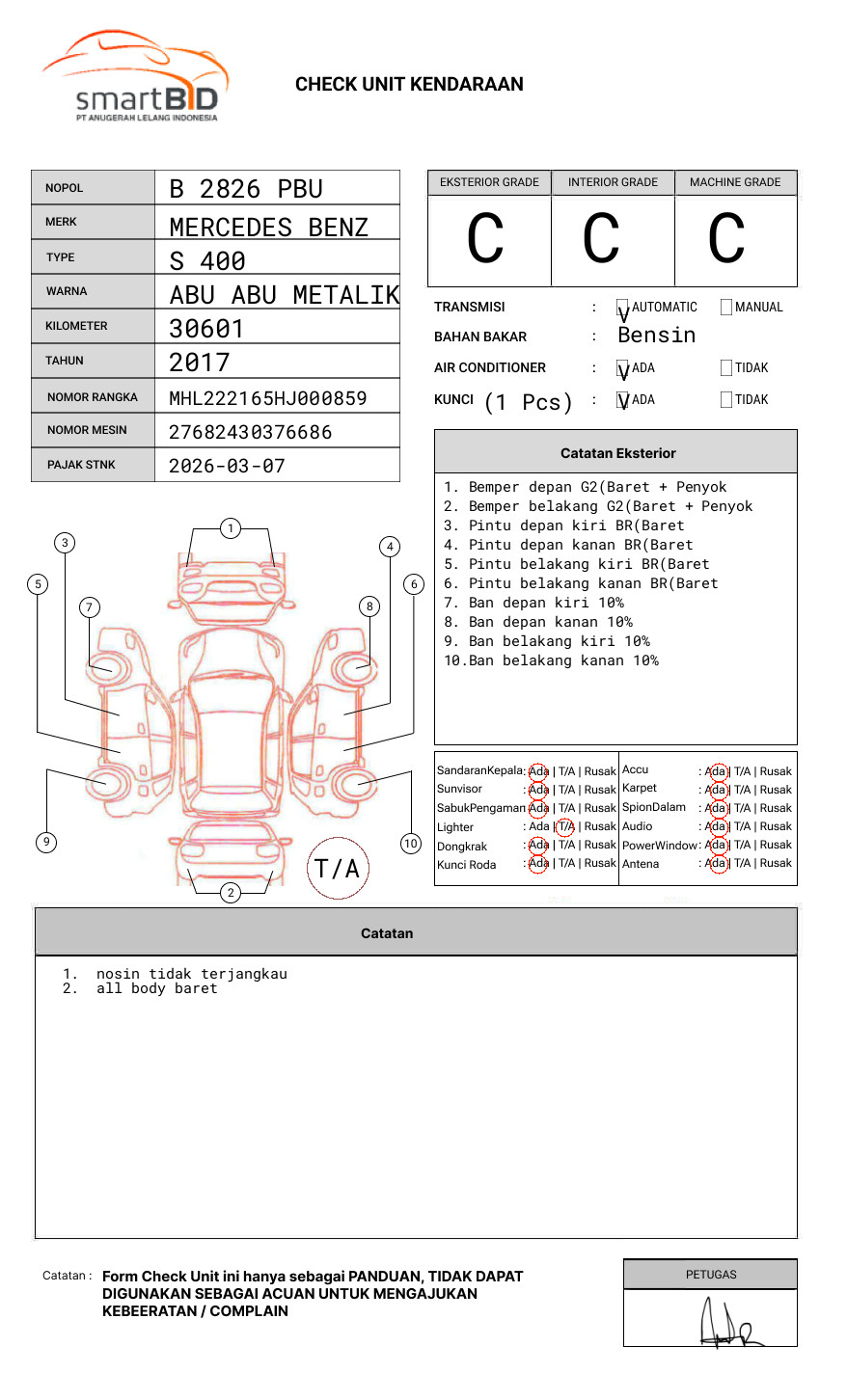 MERCEDES BENZ S400 L