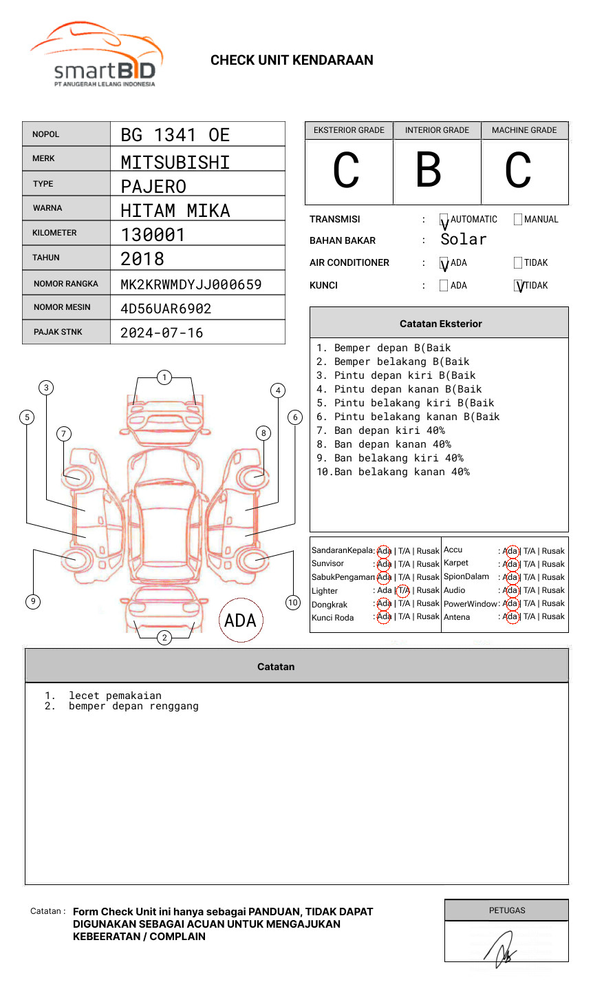 MITSUBISHI PAJERO SPORT 2.5L EXCEED (4X2)