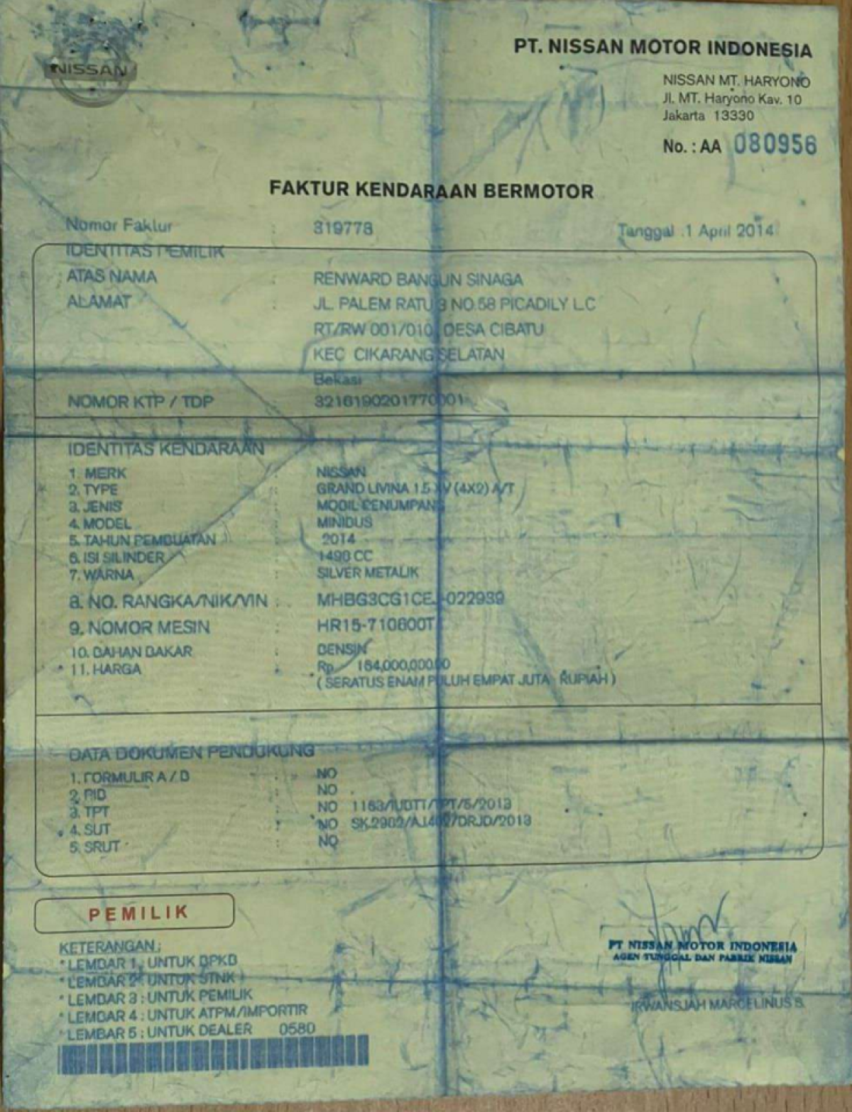 NISSAN GRAND LIVINA XV