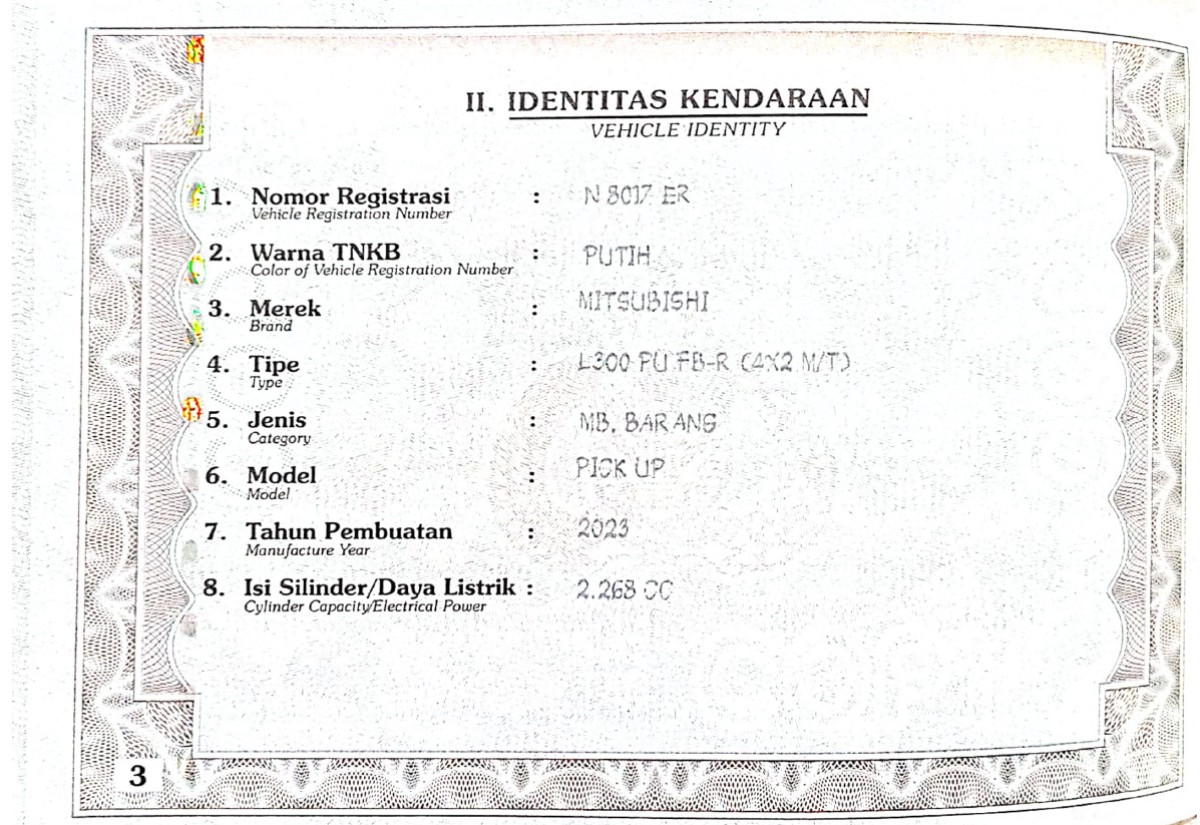 MITSUBISHI  L 300 L300 PU FB-R (4X2)