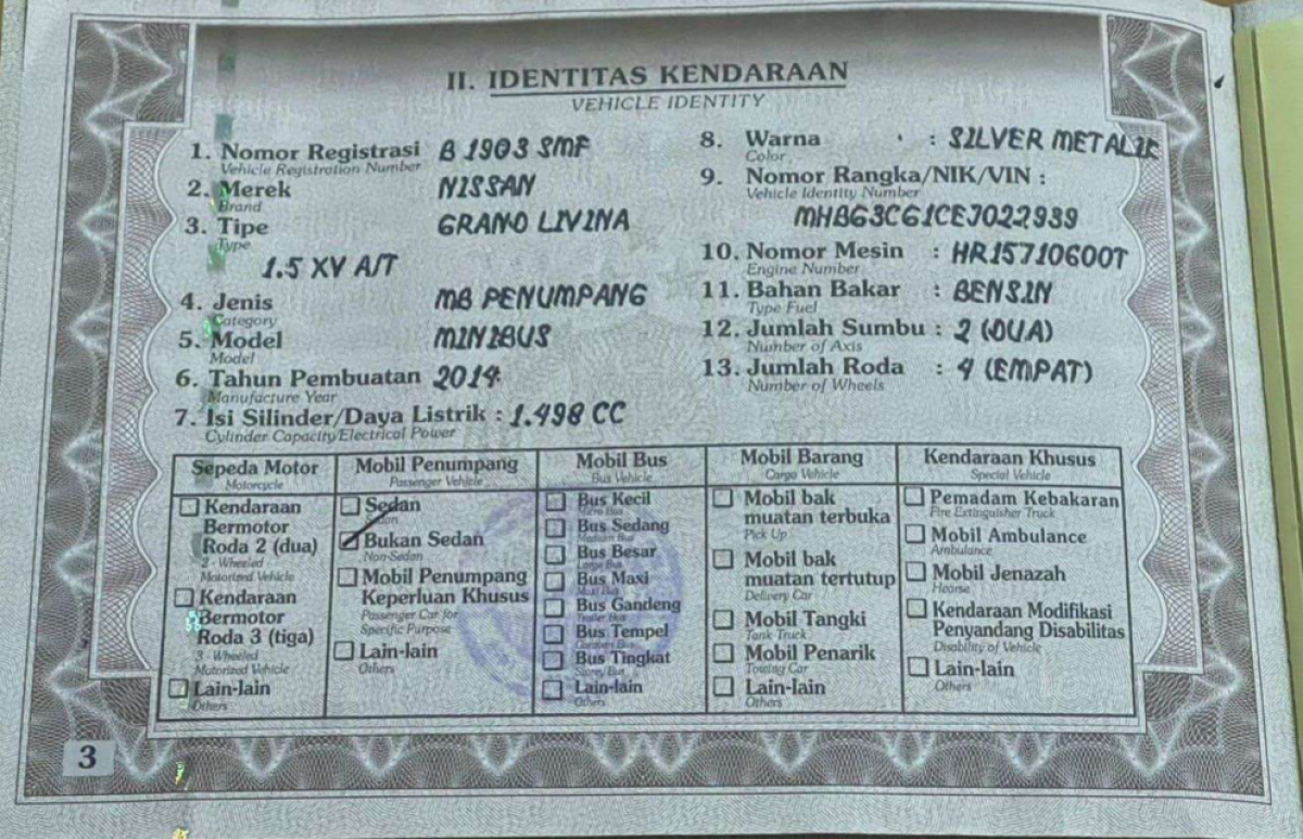 NISSAN GRAND LIVINA XV