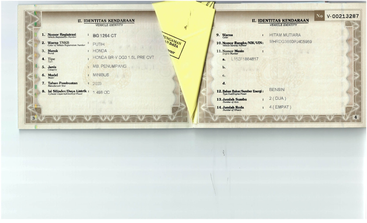 HONDA BRV DG3 1.5L PRECVT