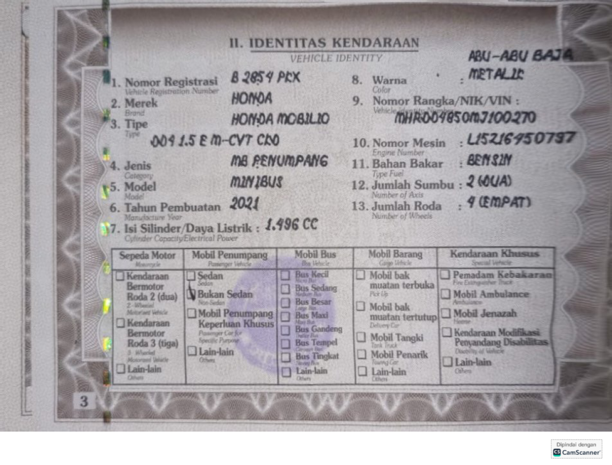 HONDA MOBILIO DD4 1.5E