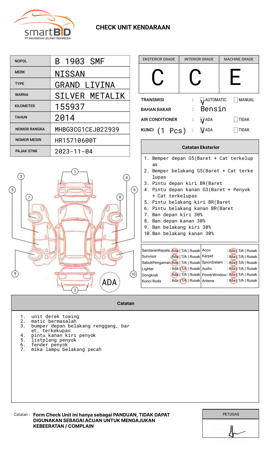 NISSAN GRAND LIVINA XV