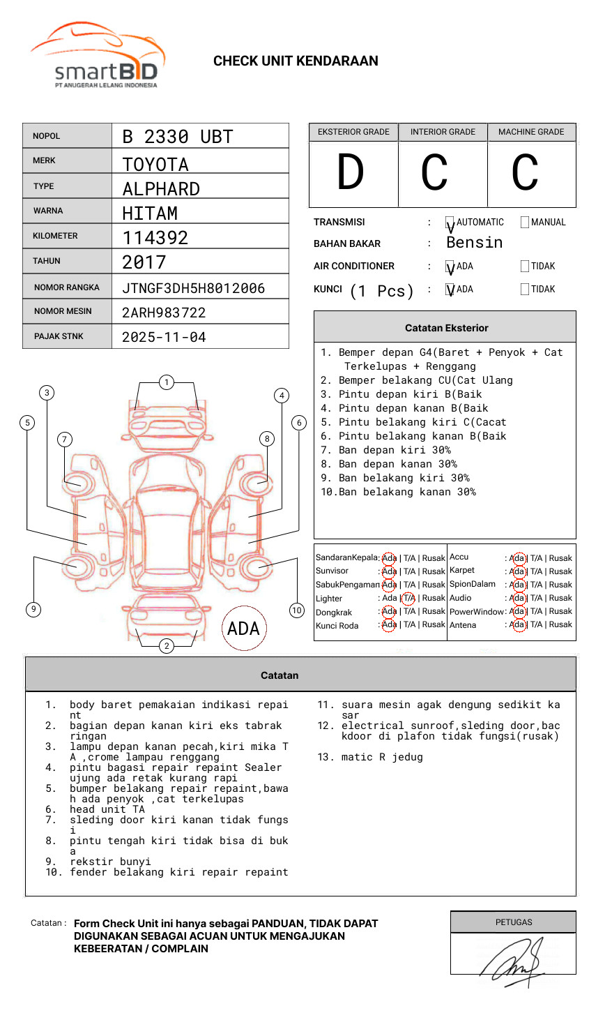TOYOTA ALPHARD 2.5 G