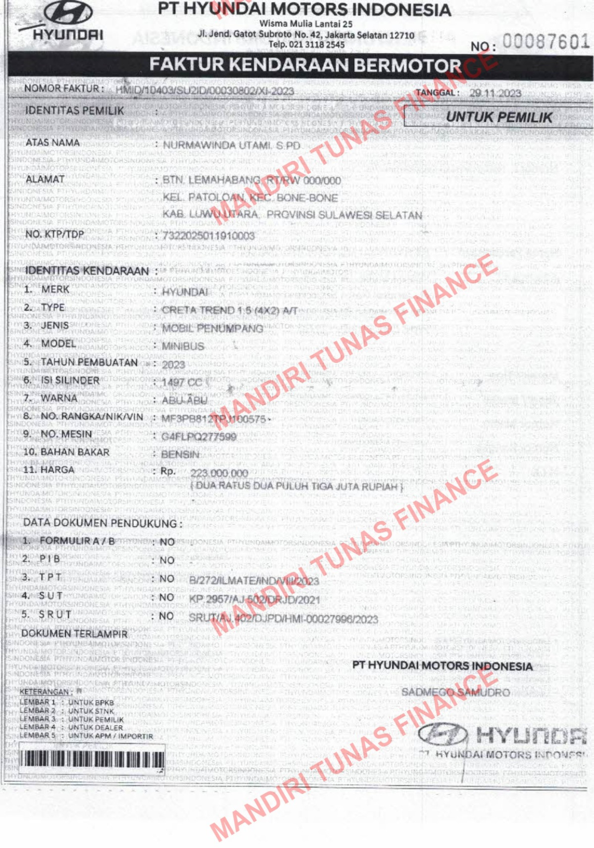 HYUNDAI CRETA TREND AT