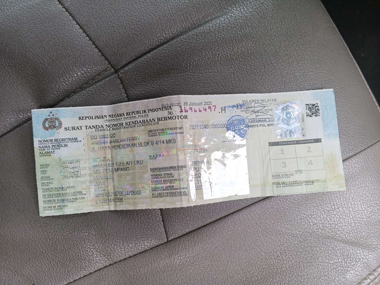 HONDA BRIO SATYA DD1 1.2 E