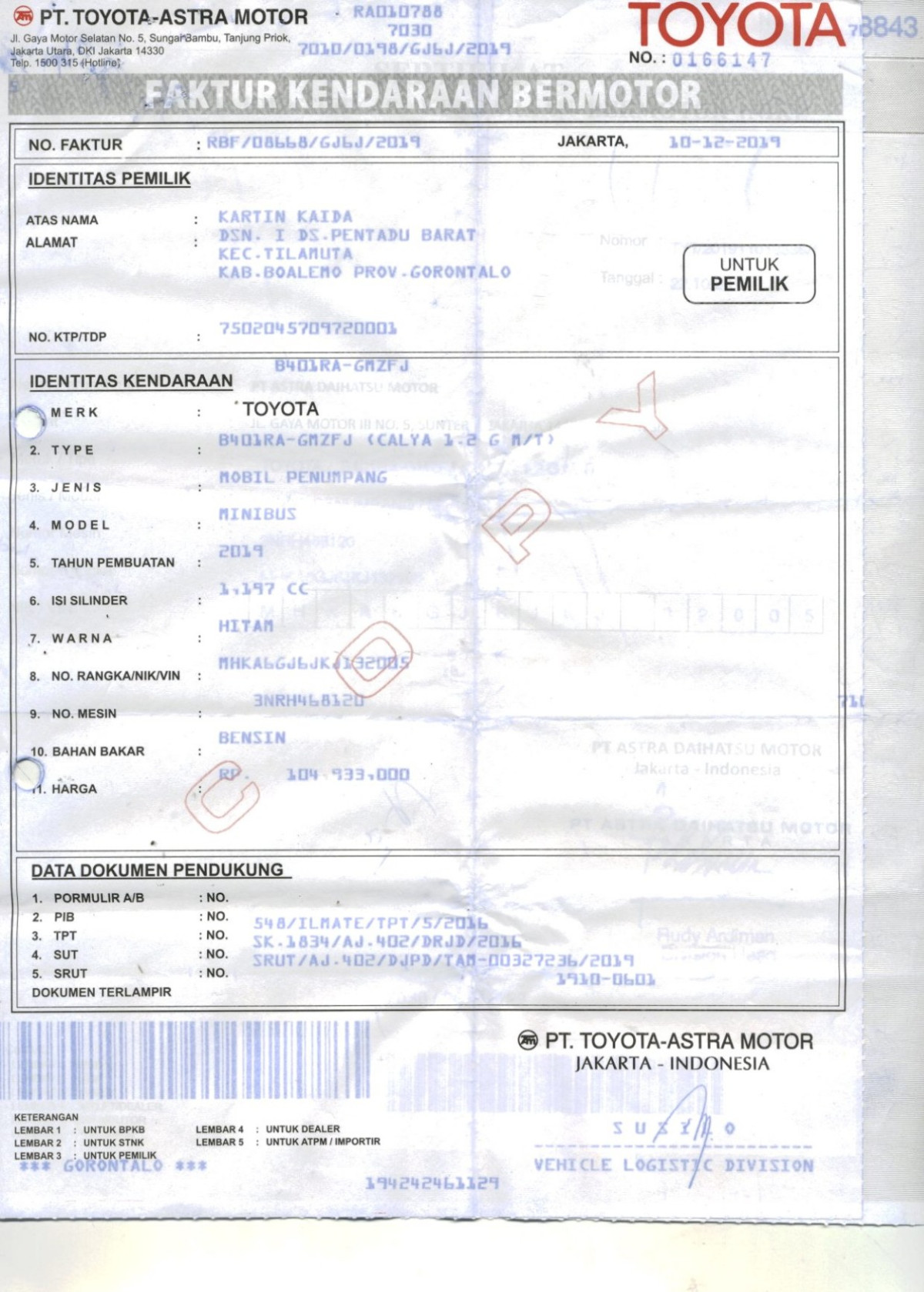 TOYOTA CALYA 1.2 G M/T