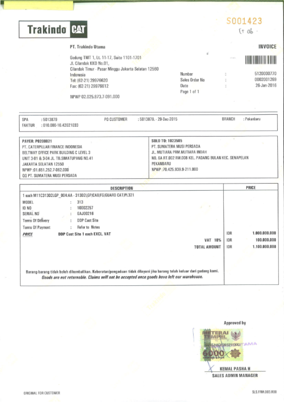 CATERPILLAR 313D2LGP