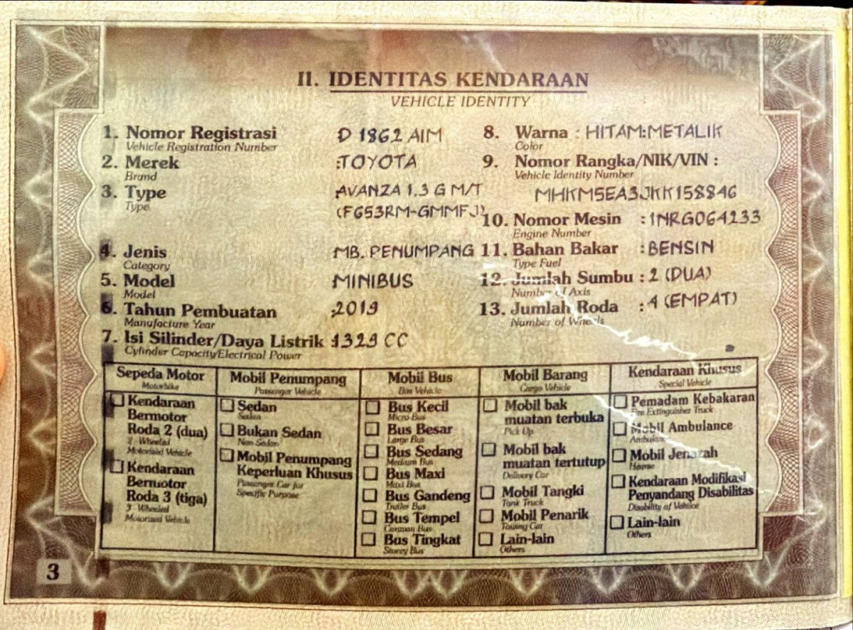 TOYOTA  AVANZA  1.3 G