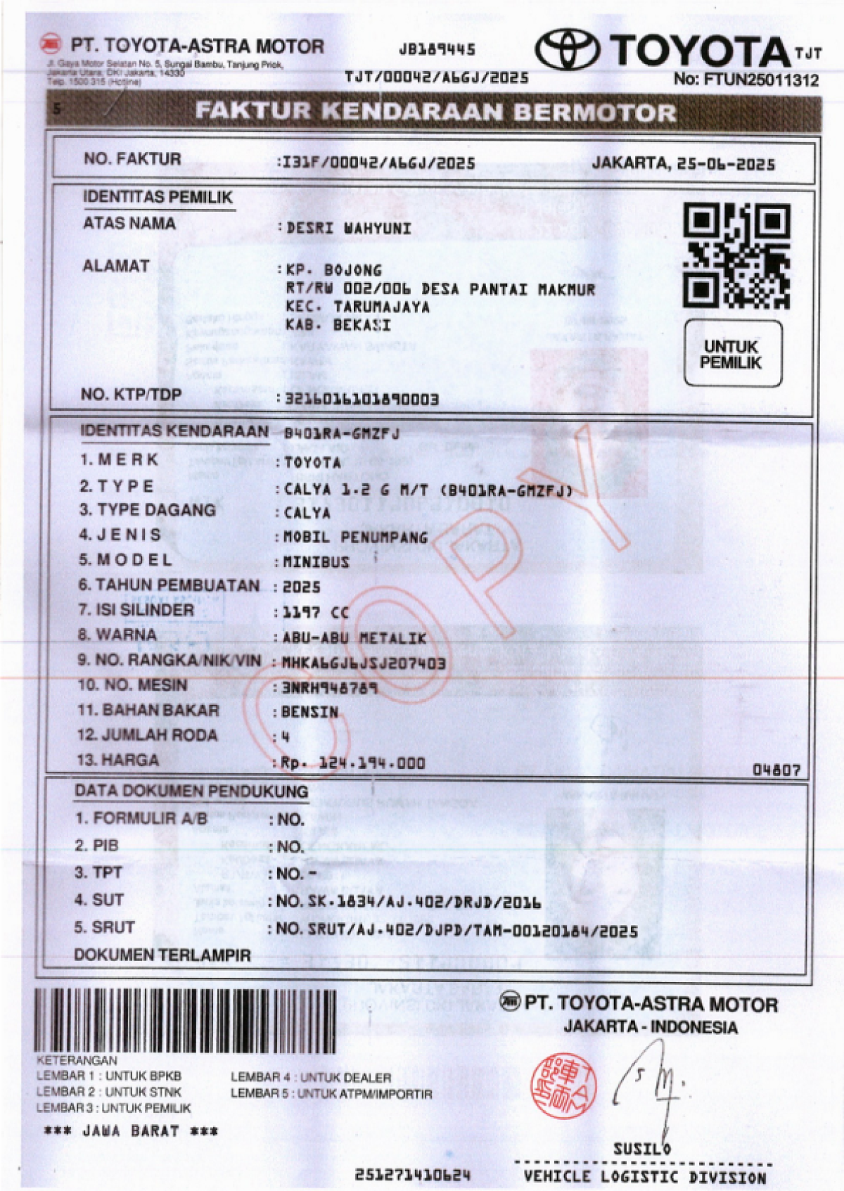 TOYOTA  CALYA  1.2 G M/T