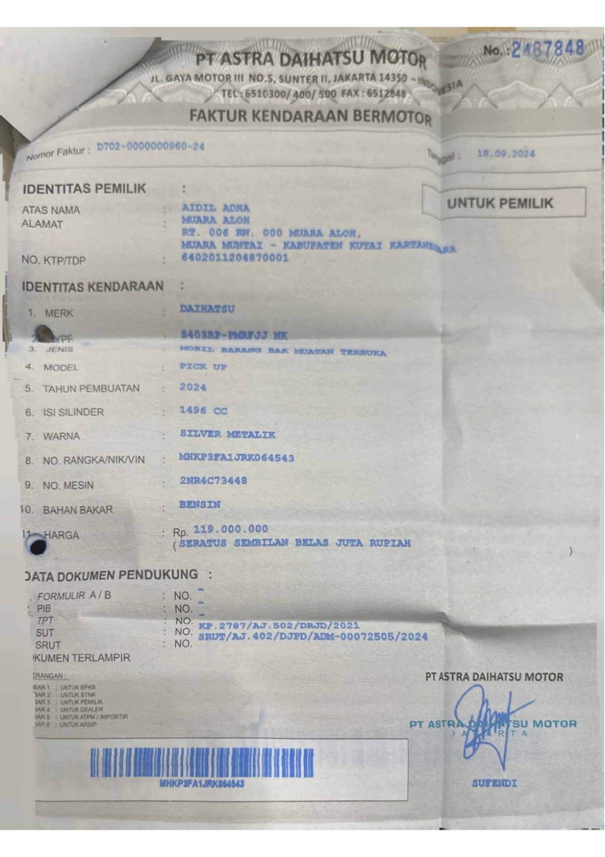 DAIHATSU GRAN MAX PICK-UP 1.5