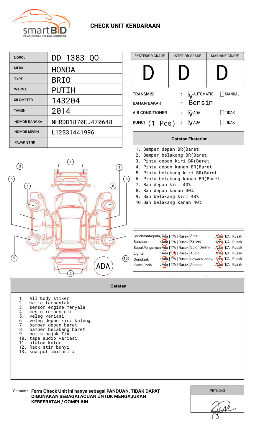 HONDA BRIO SATYA DD1 1.2 E