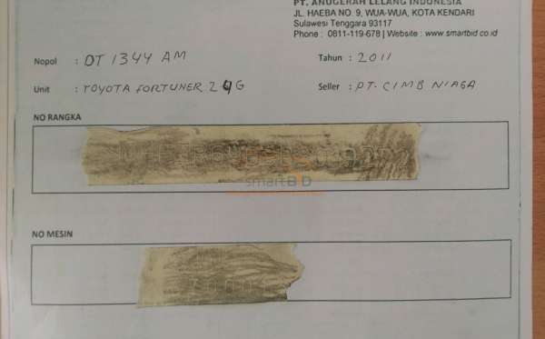 TOYOTA FORTUNER G 2.4