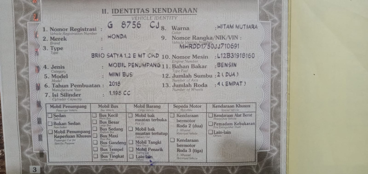 HONDA  BRIO  SATYA 1.2 E