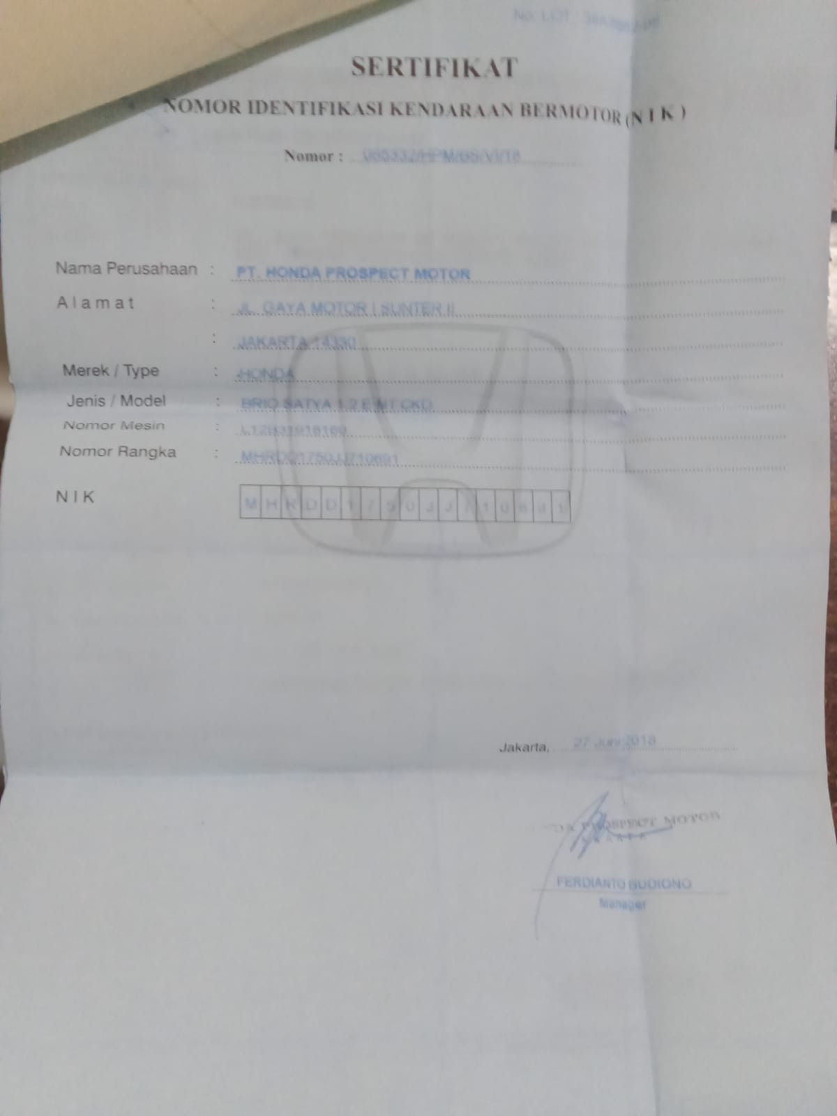 HONDA  BRIO  SATYA 1.2 E