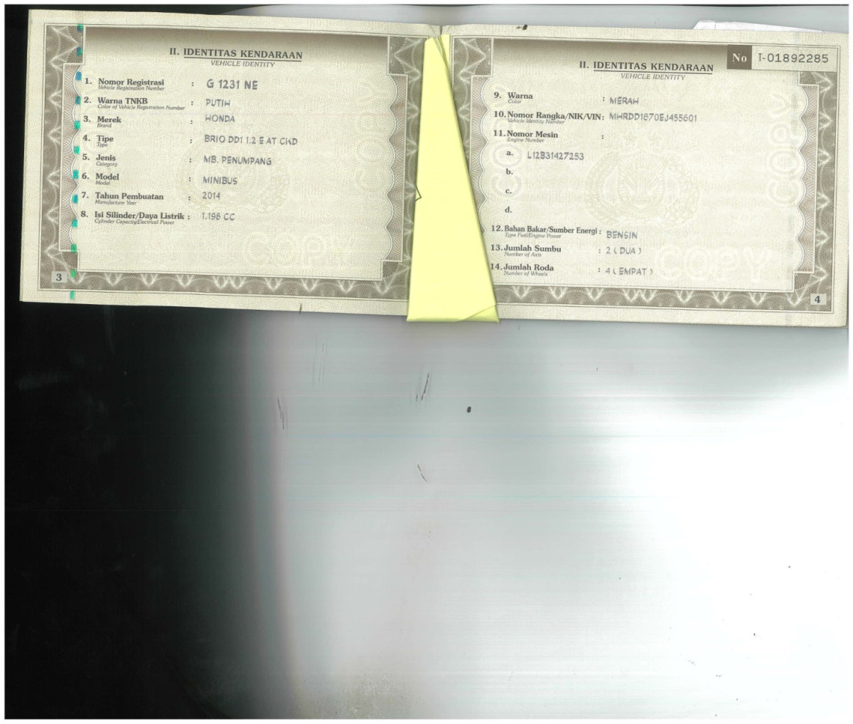 HONDA BRIO SATYA DD1 1.2 E