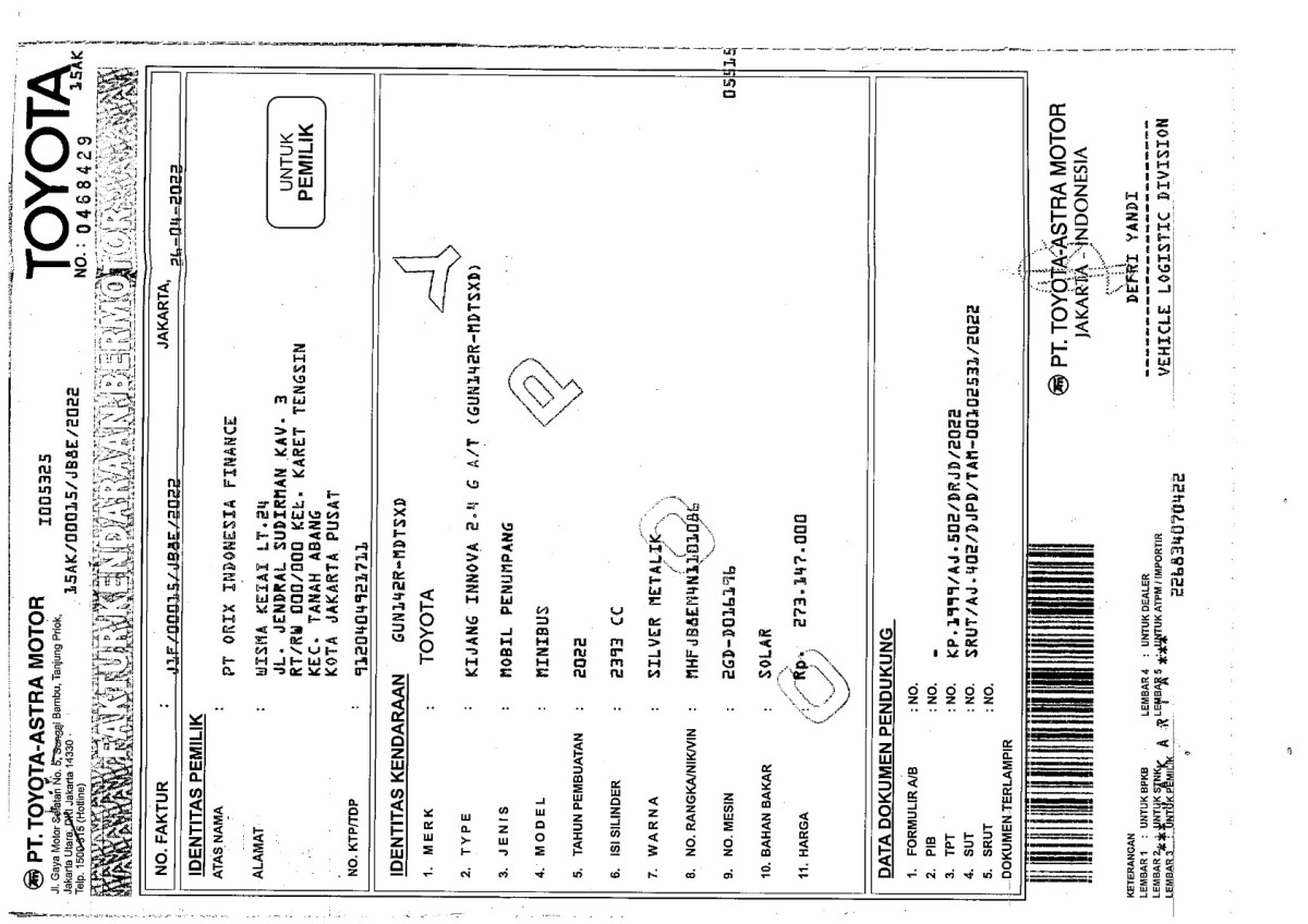 TOYOTA KIJANG INNOVA G