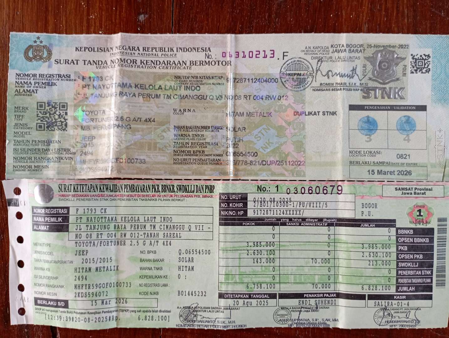 TOYOTA FORTUNER 2.5G AT