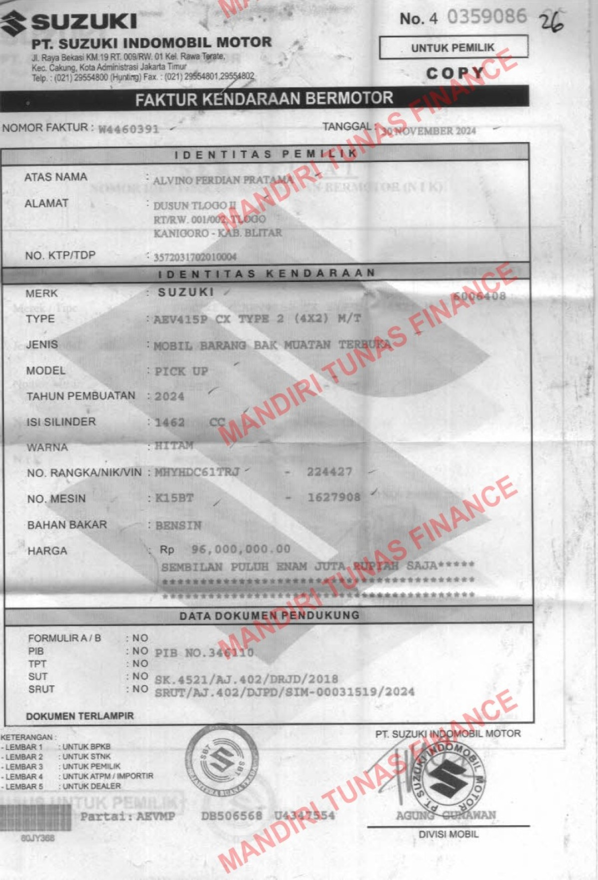 SUZUKI NEW CARRY PU CX