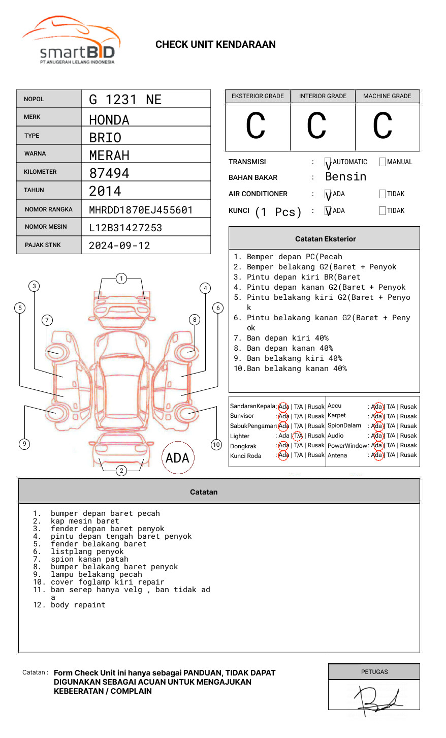 HONDA BRIO SATYA DD1 1.2 E