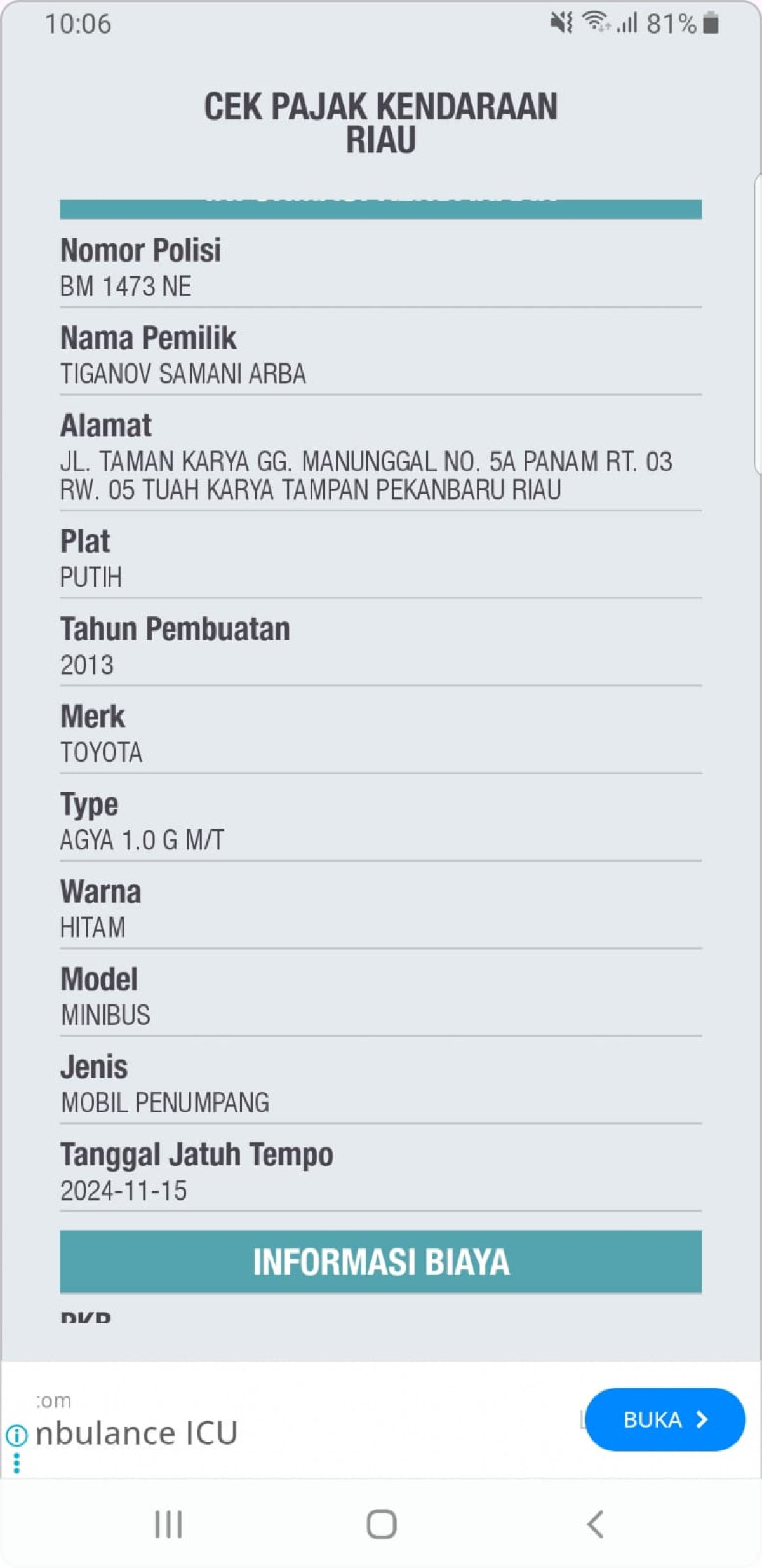 TOYOTA  AGYA  1.0 G