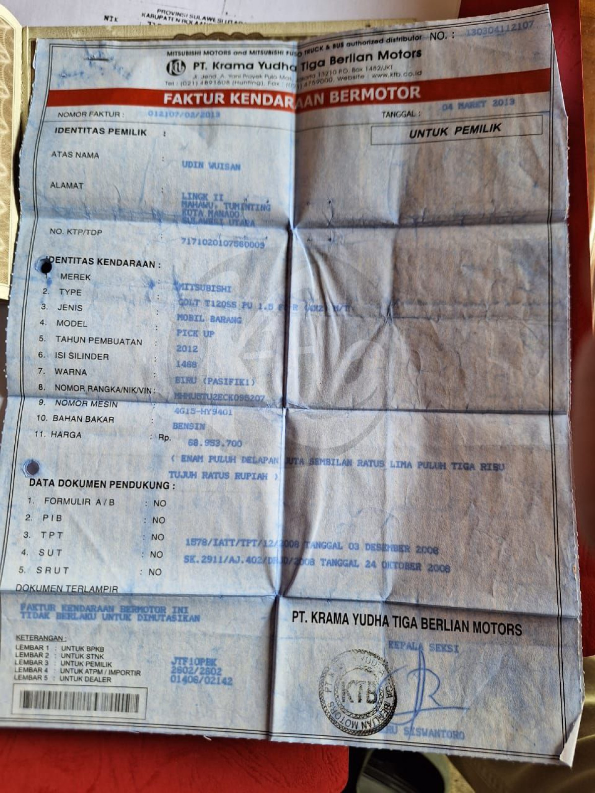 MITSUBISHI COLT  T 120 SS